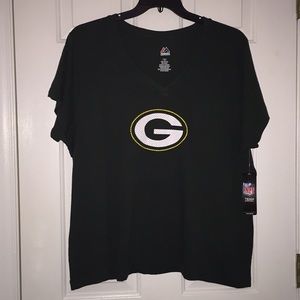 Ladies 1X Green Bay Packers Short Sleeved T-Shirt
